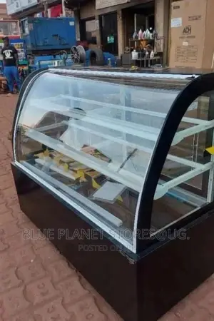 Pastry/Cake Curved Glass Display Freezers || Large Cabinet