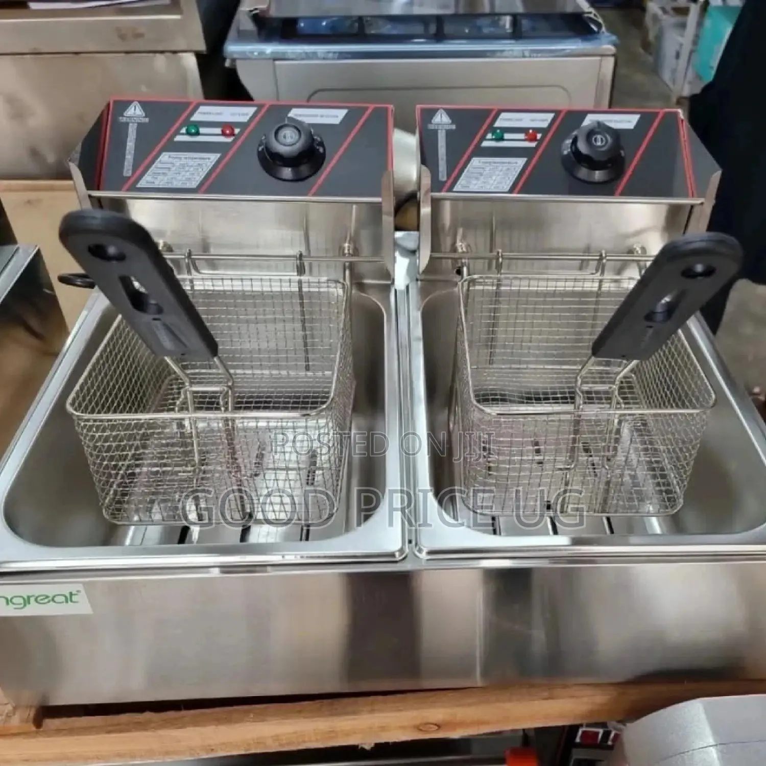 12 Litres Wngreat Double Commercial Deep Fryer