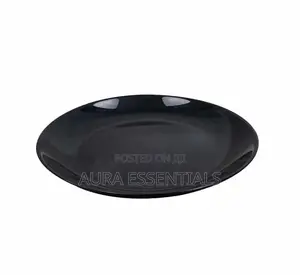 12 Plain Black Luminar Plates
