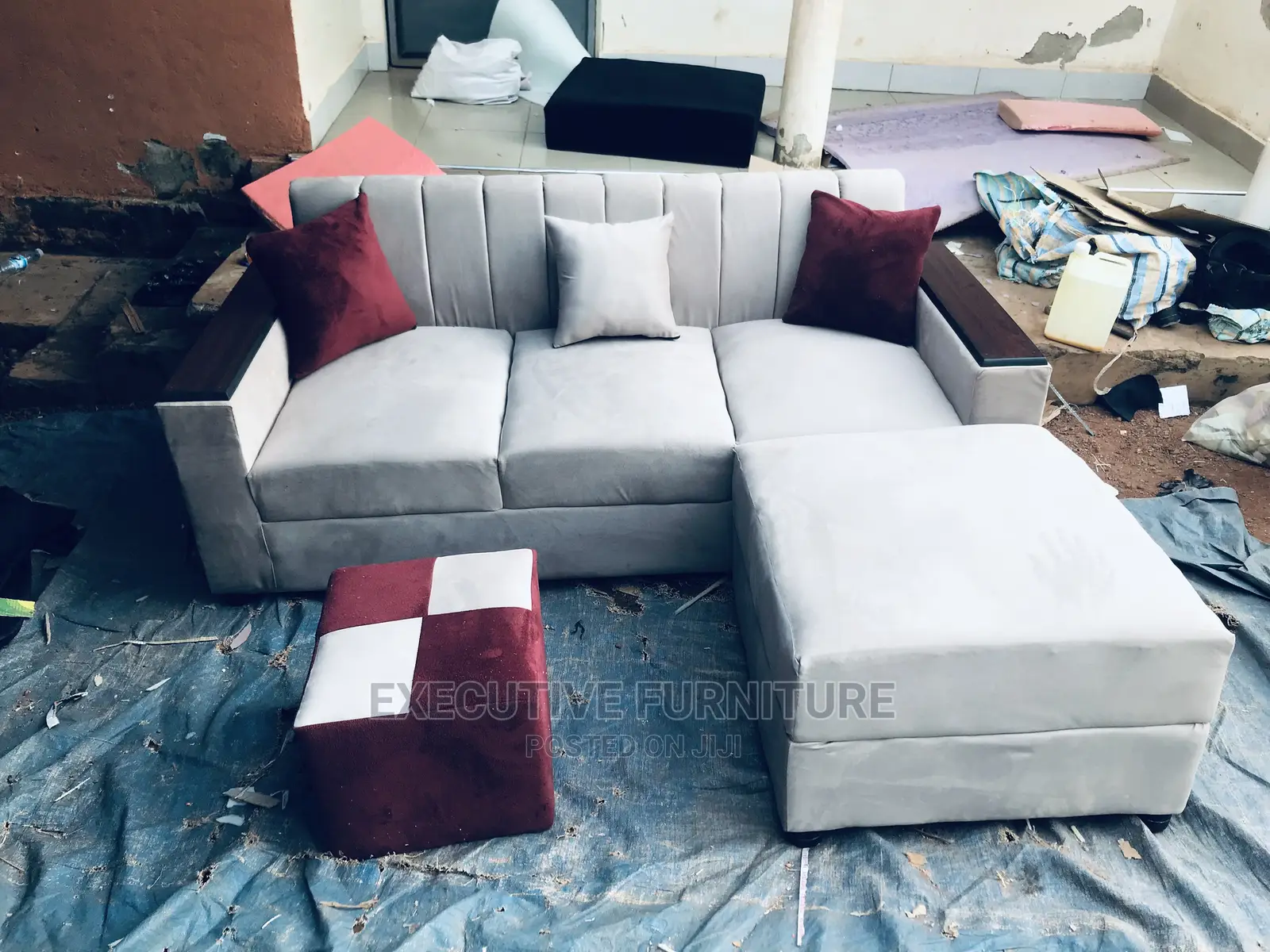 Mini Cream Sectional Sofa