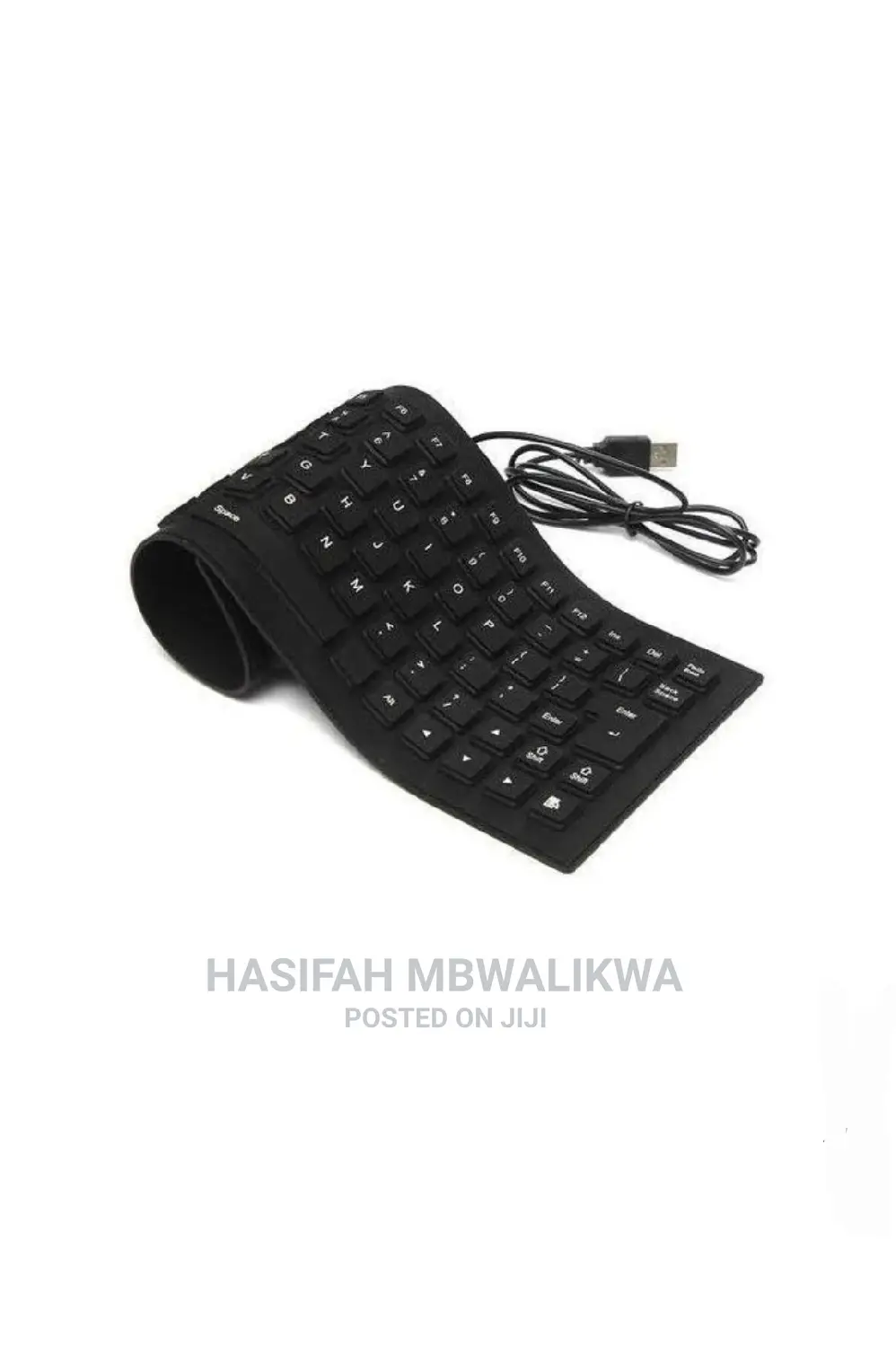 Flexible Full-Sized Keyboard- Black