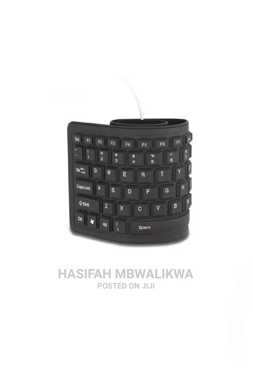 Flexible Full-Sized Keyboard- Black