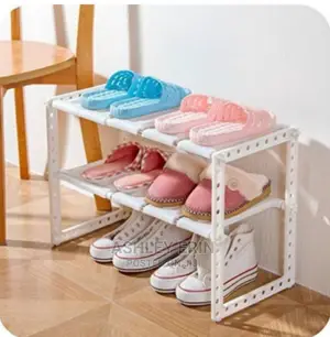 Shoe Rack/Kitchen Adjustable 2 Tier Shelf