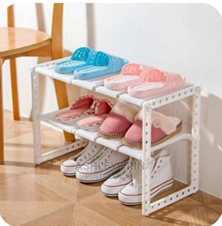Shoe Rack/Kitchen Adjustable 2 Tier Shelf