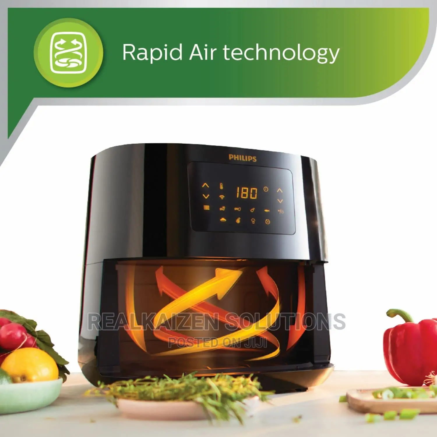 PHILIPS 4.1L Digital Rapid Air Touch Panel Air Fryer 1400W
