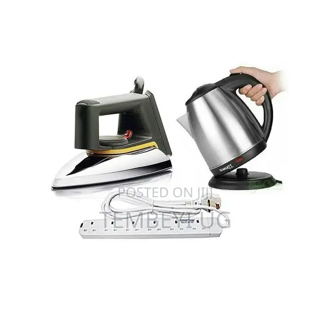 Set of Flat Iron, Kettle and Extension Cable 6way