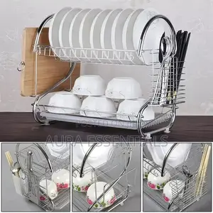 2layers S- Shaped Dish Drainer Rack