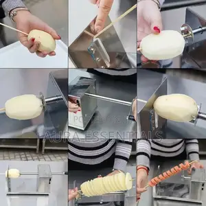 Manual Potato Curly Fry Cutter/Spiral Potato Slicer