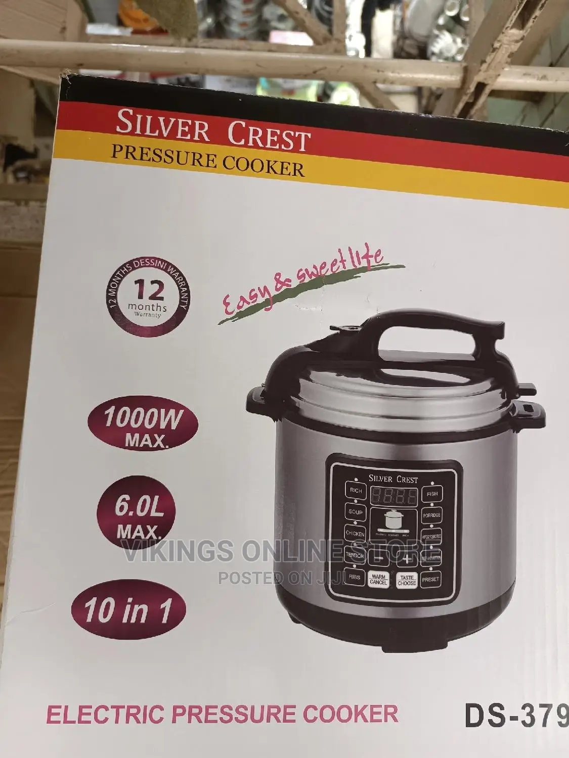 6L Silvercrest Pressure Cooker