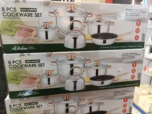 8 Pcs Stainless Steel Cookware Set.