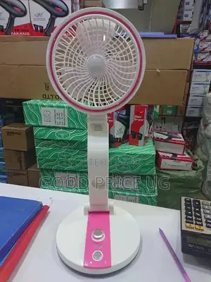 Foldable Rechargeable Mini Table Fan With LED Light