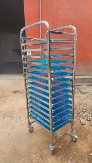 Industrial Wheel Trolley With Trays || 60cm×40cm || S/S Body