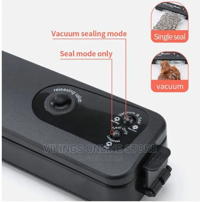 Automatic Vacuum Sealer Machine Food Packing Sealer, Black