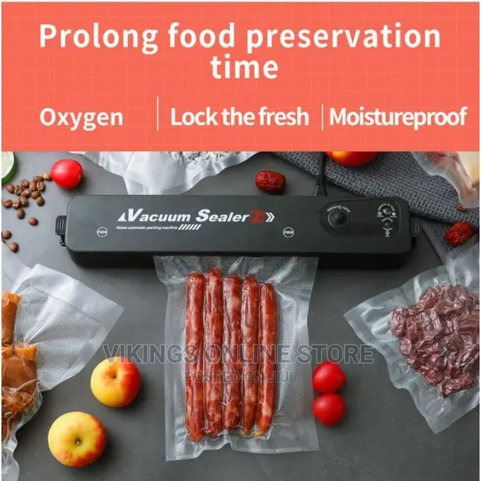Automatic Vacuum Sealer Machine Food Packing Sealer, Black