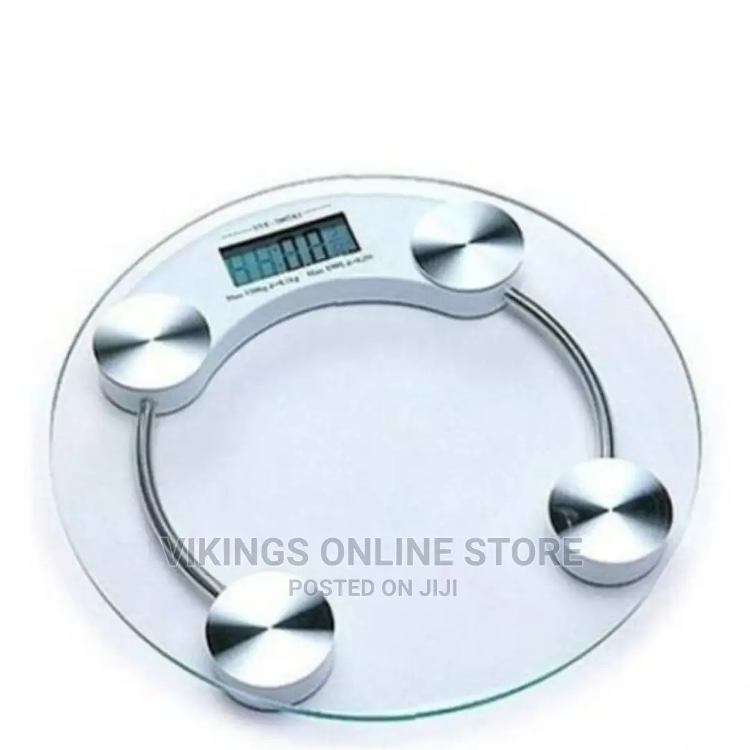 Digital Electronic Glass Bathroom Weighing Scale - Silver