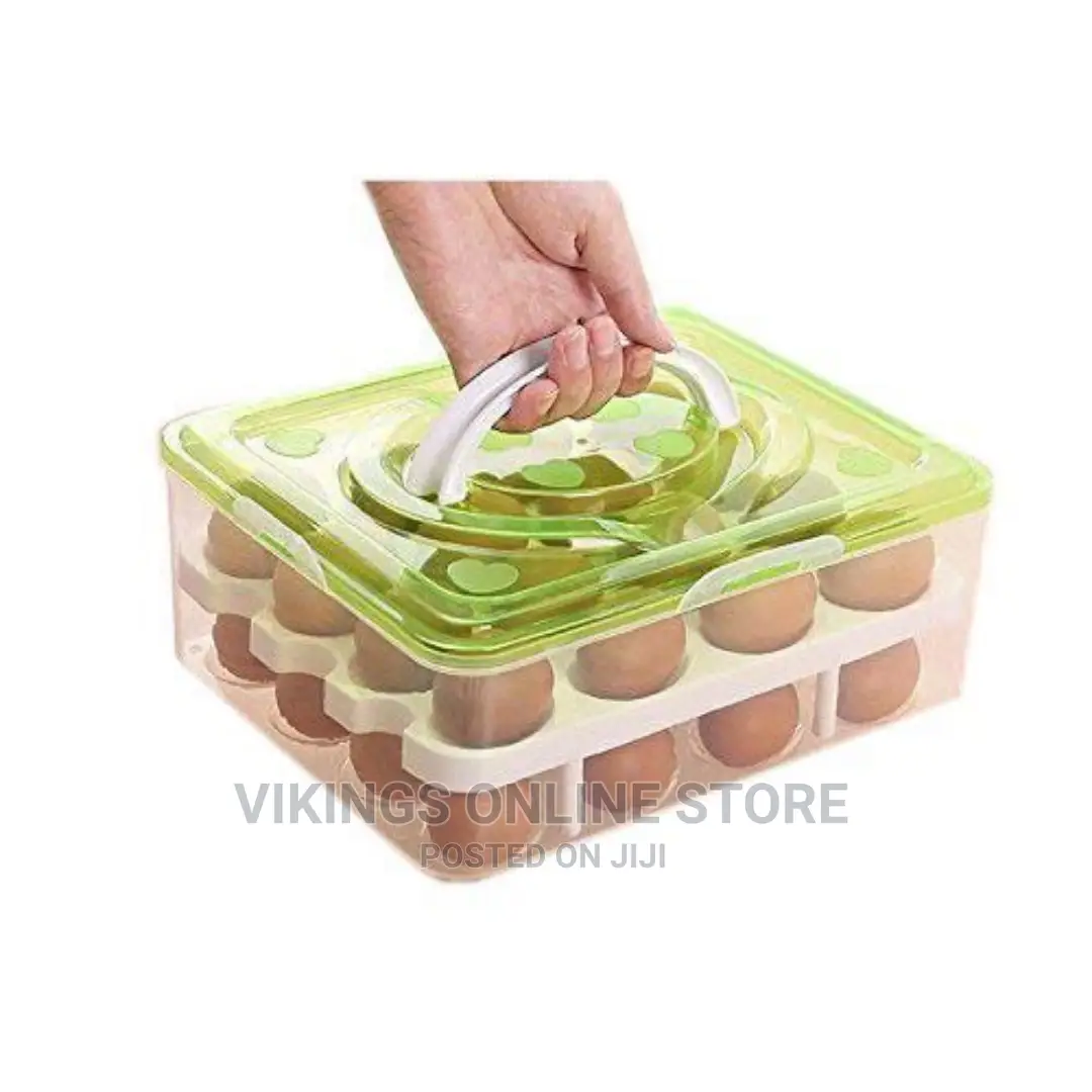 Plastic Egg Box Refrigerator 32 Grid Egg Container
