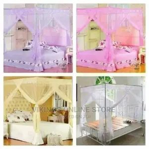 4*6 Mosquito Net With Stands Varying Net Holders-