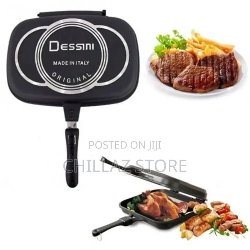 Double Sided Portable Bbq Grill Pan