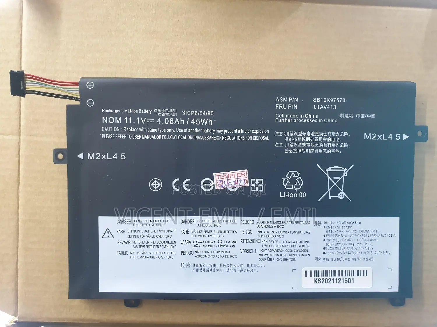 Laptop Battery For Lenovo E470