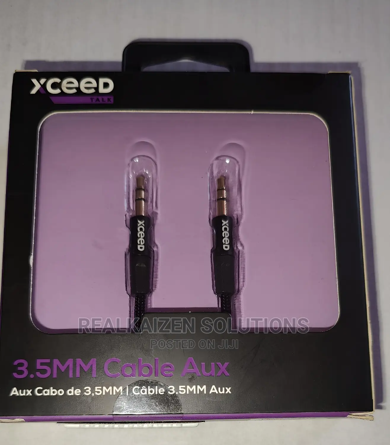 XCEED Talk BLACK High Quality 3.5mm Aux Cable 1 Meter