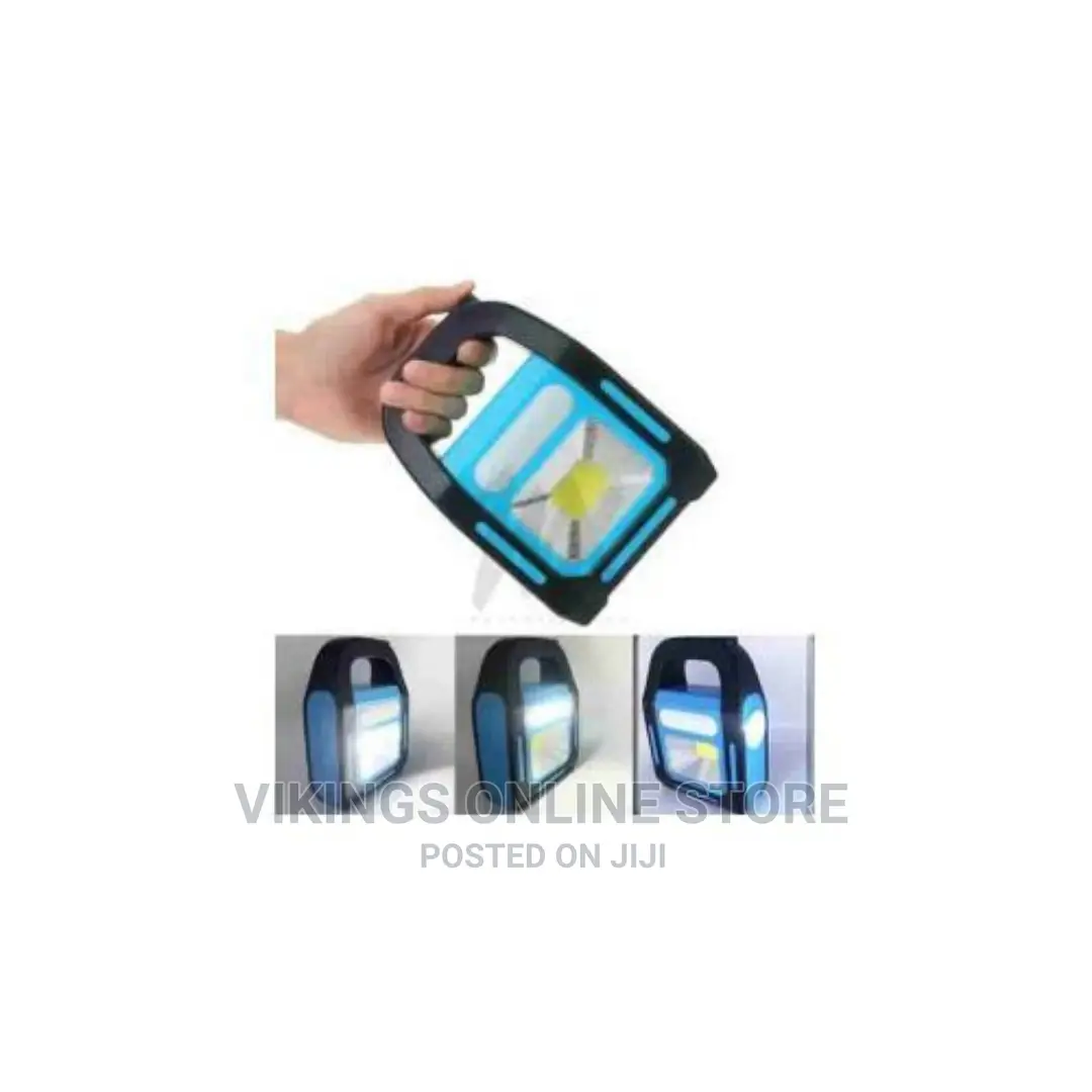 Solar Rechargeable LED Flood Light - Black