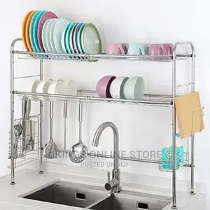 2 Tier Over the Sink Dish Drying Rack Drainer