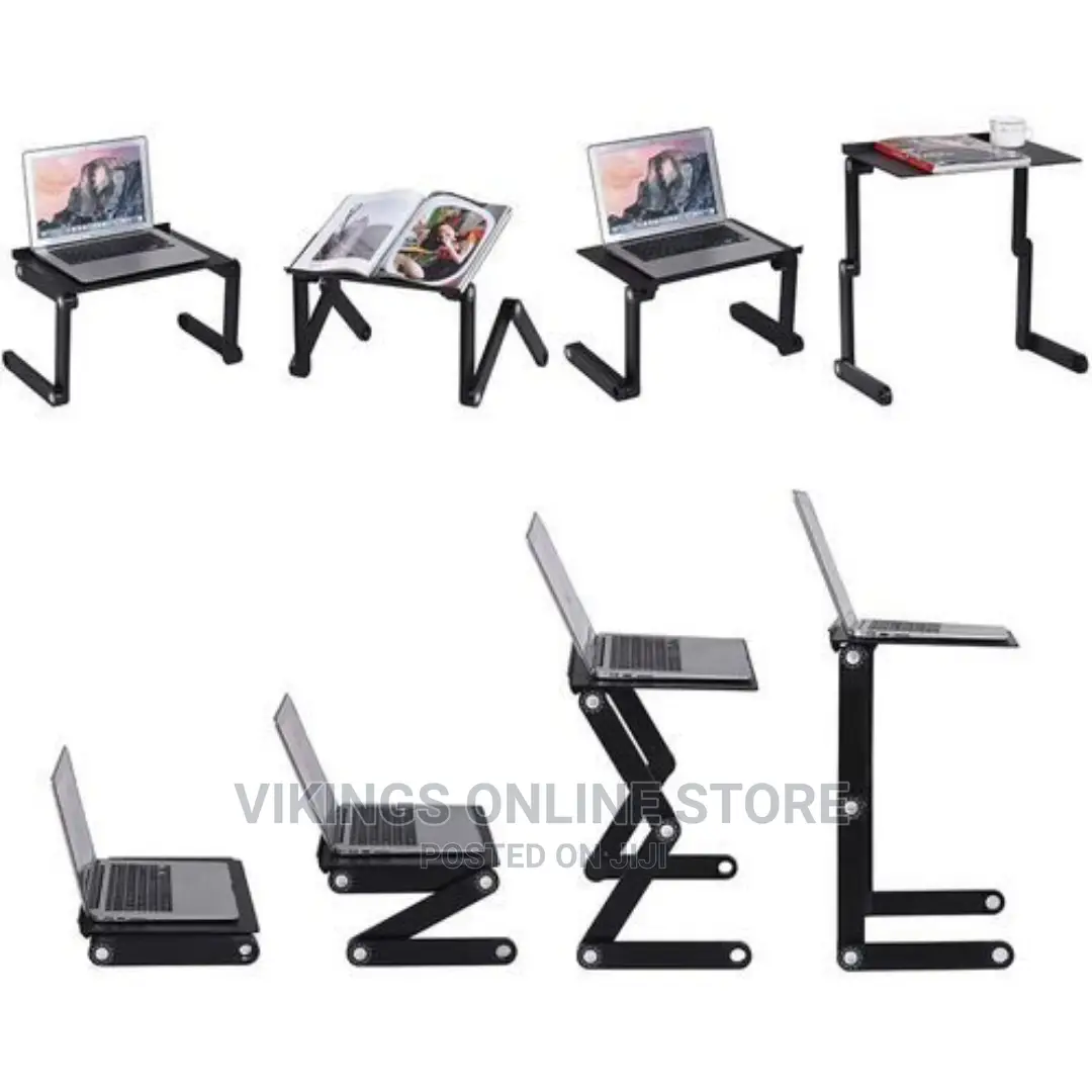 Foldable Laptop Table Stand Adjustable With Mousepad Fan