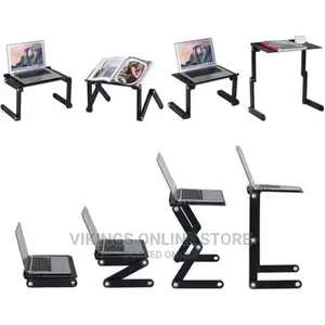Foldable Laptop Table Stand Adjustable With Mousepad Fan