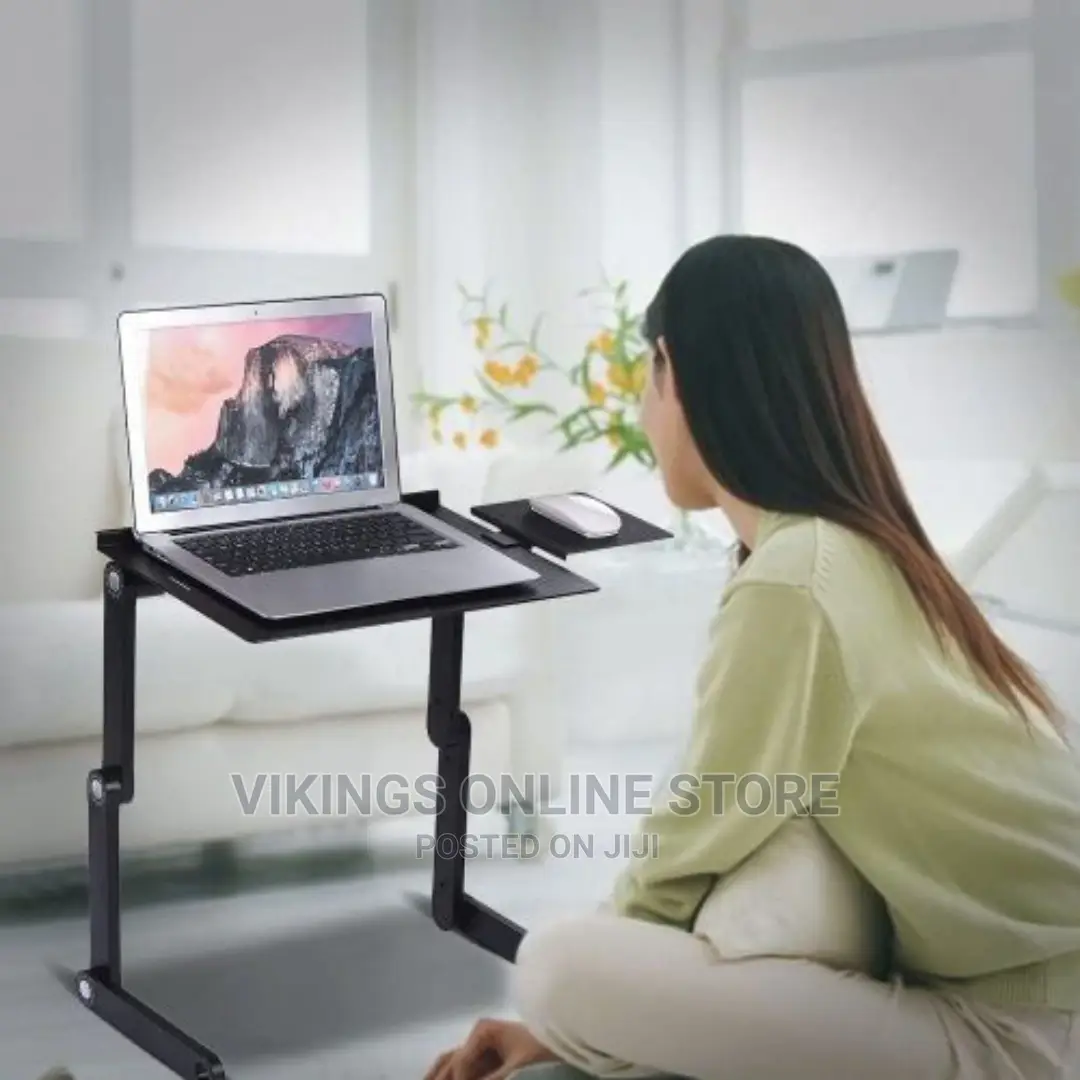 Foldable Laptop Table Stand Adjustable With Mousepad Fan