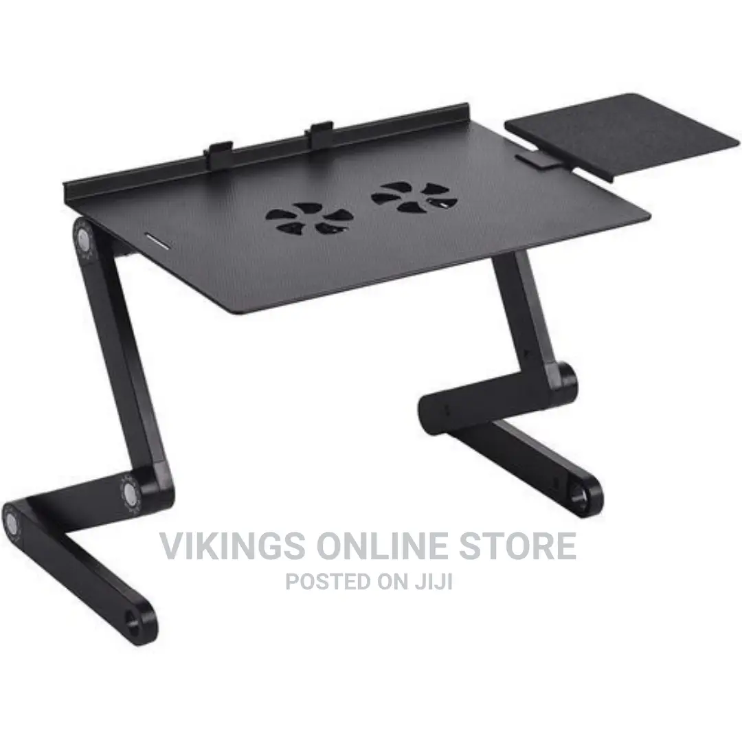 Foldable Laptop Table Stand Adjustable With Mousepad Fan