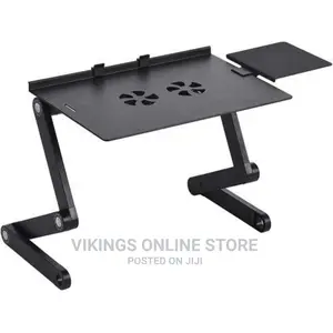 Foldable Laptop Table Stand Adjustable With Mousepad Fan