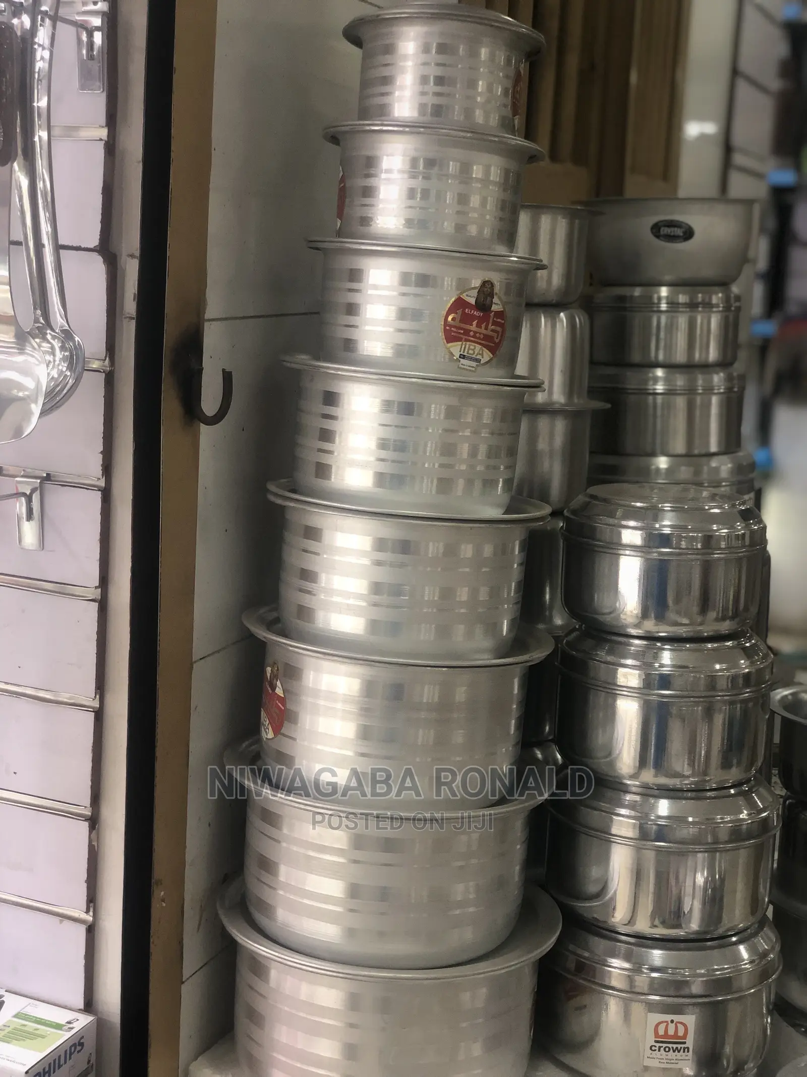 Virgin Aluminum Serving~8pc Set With Covers