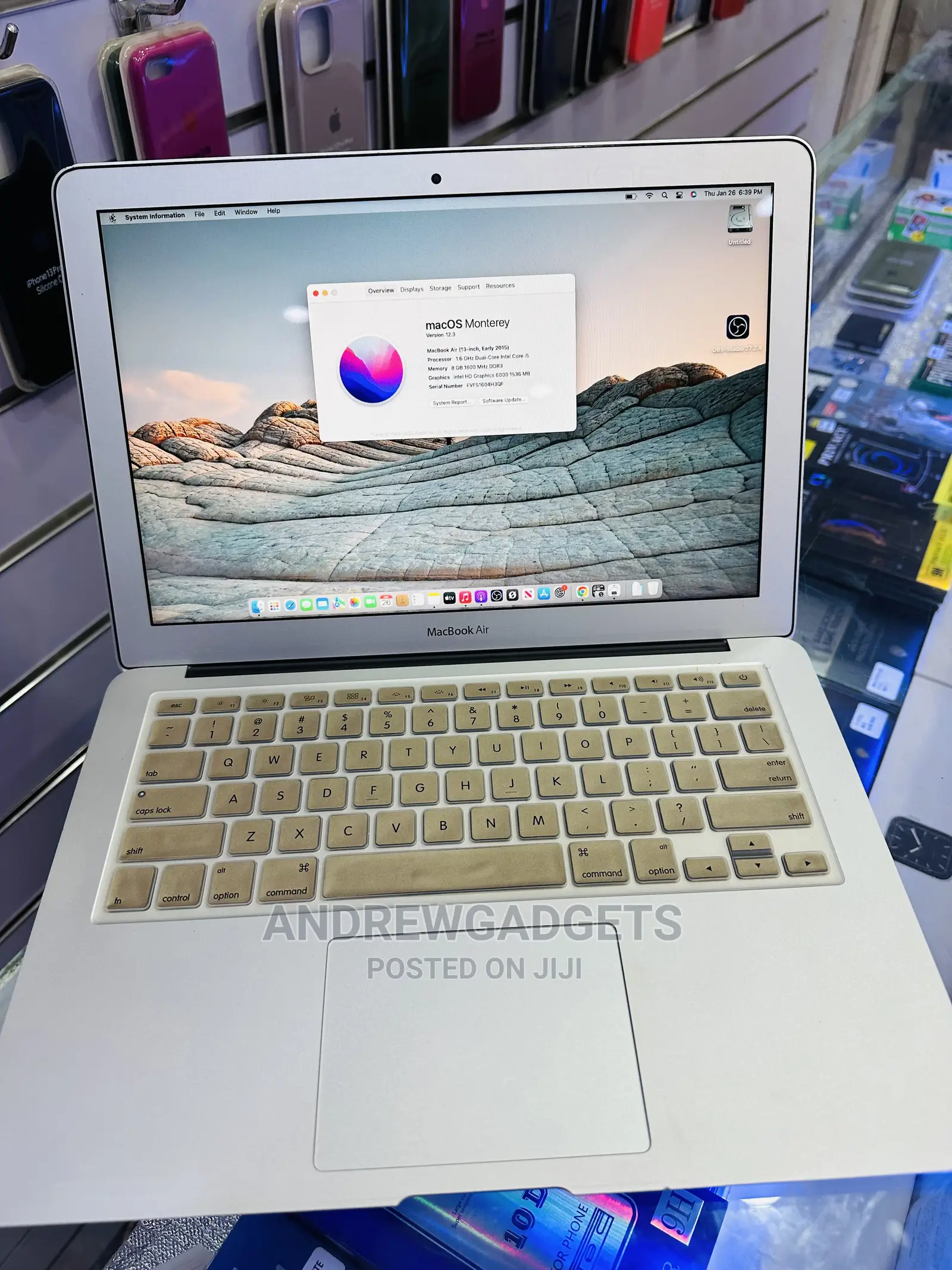 Laptop Apple MacBook Air 2015 8GB Intel Core I5 SSD 256GB