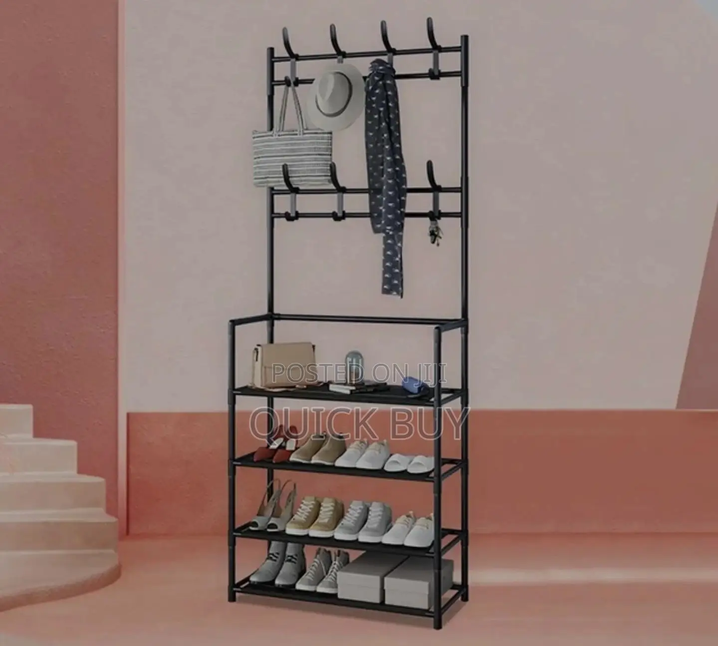 Metallic Shoe Rack