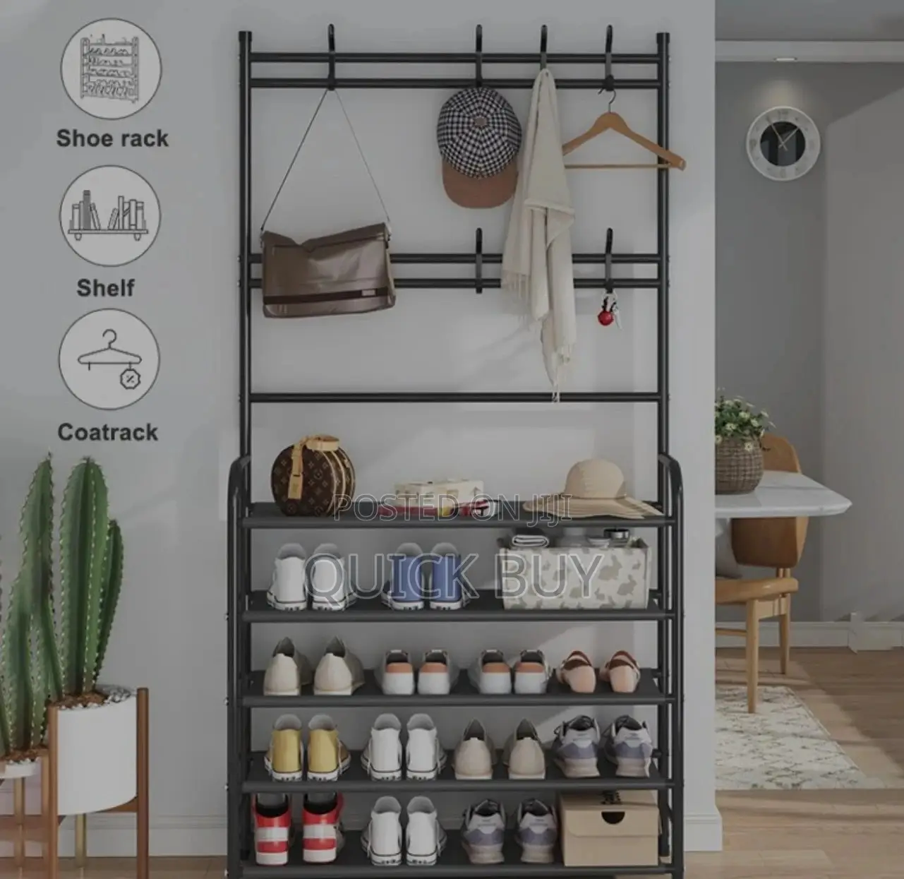 Metallic Shoe Rack