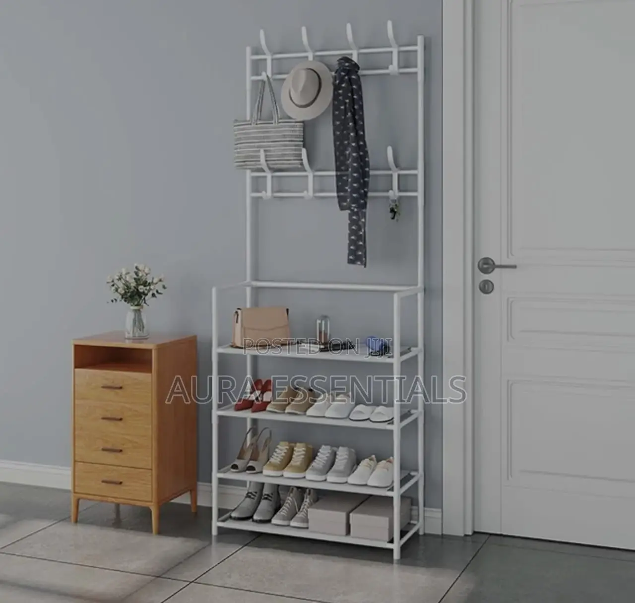 Metallic Shoe Rack