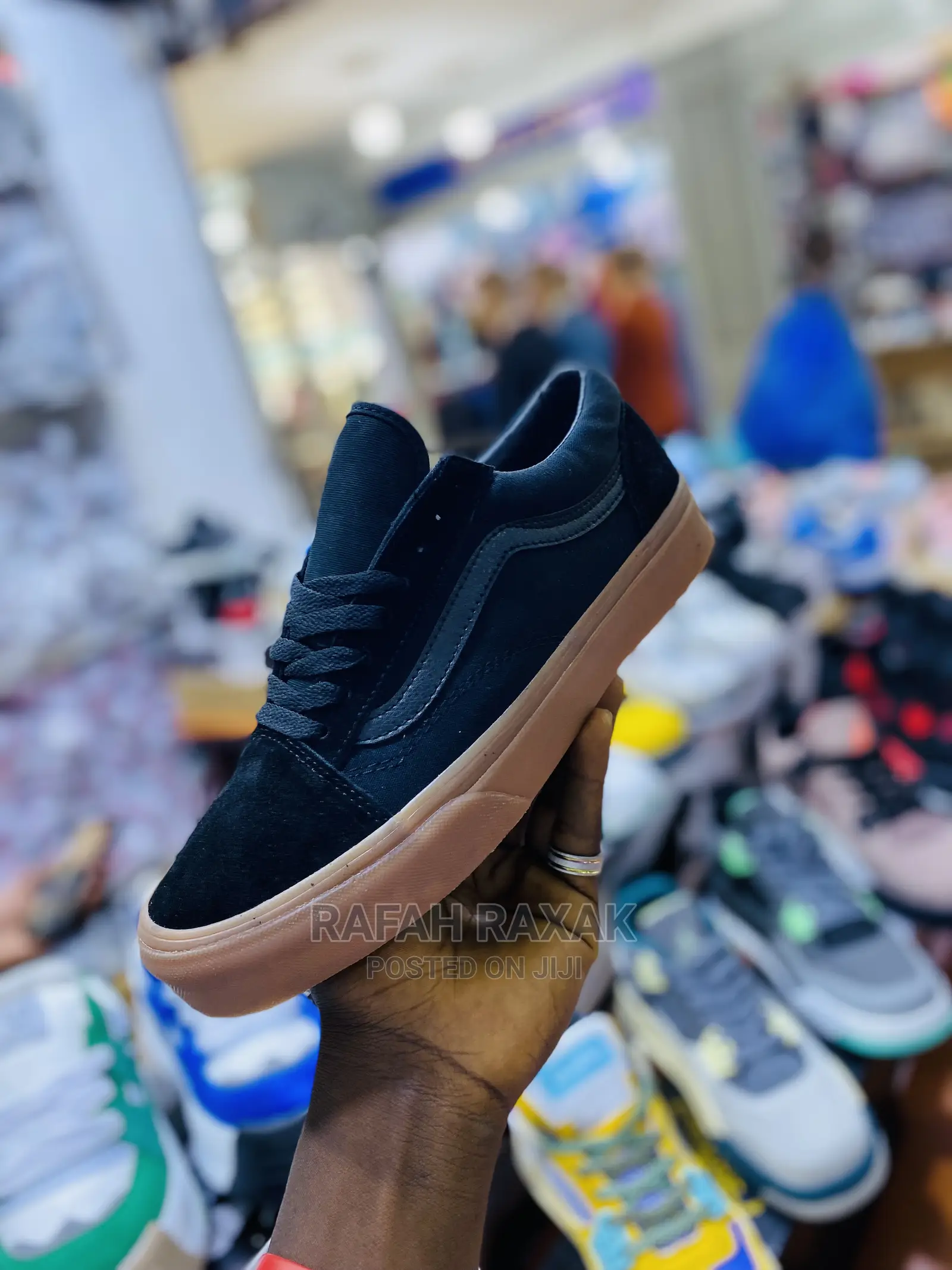 Original Black/Brown Vintage Old Skool Vans Off the Wall