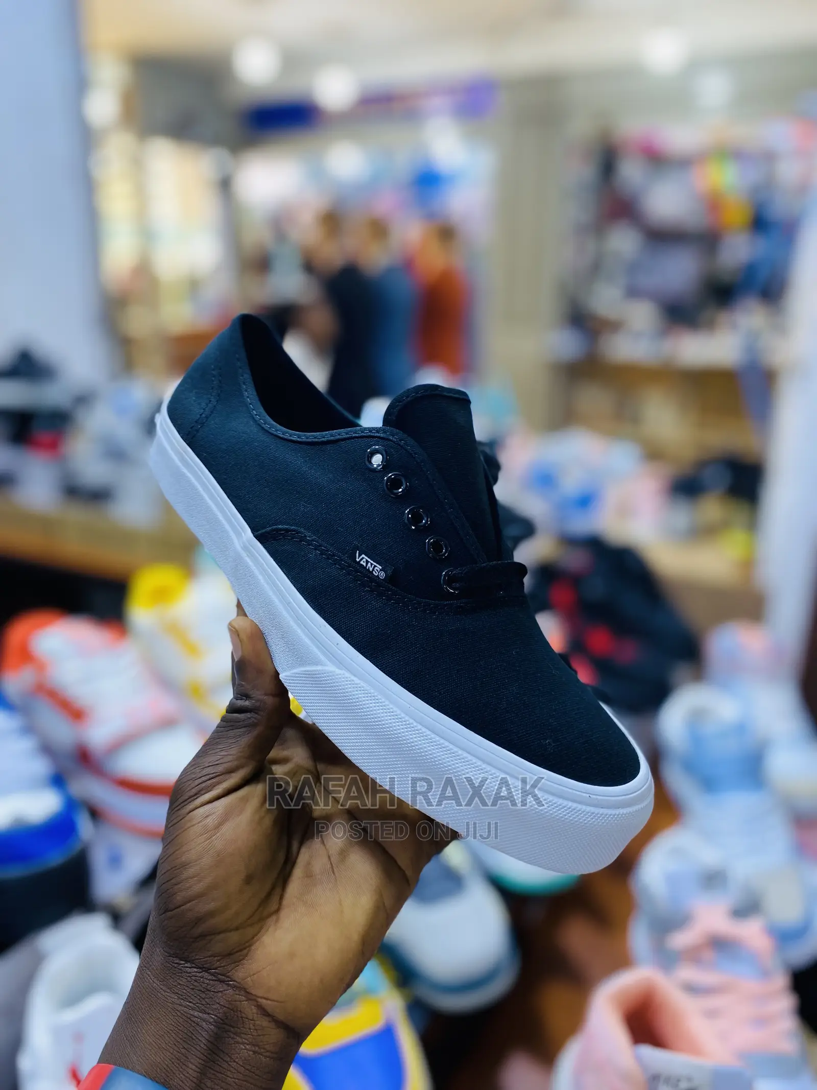 Original Black Cloth Vans Off the Wall Sneakers