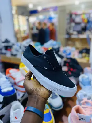 Original Black Cloth Vans Off the Wall Sneakers