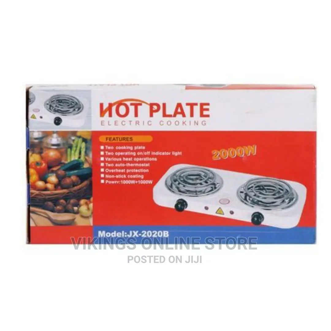 Double Burner Electric Coil Hot Plate -
