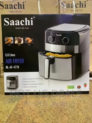 Saachi 5L Air Fryer Auto Shutoff - Black/ White
