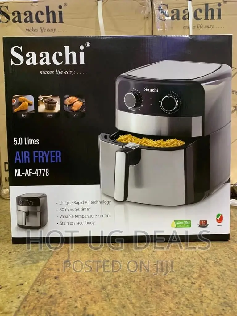 Saachi 5L Air Fryer Auto Shutoff - Black/ White