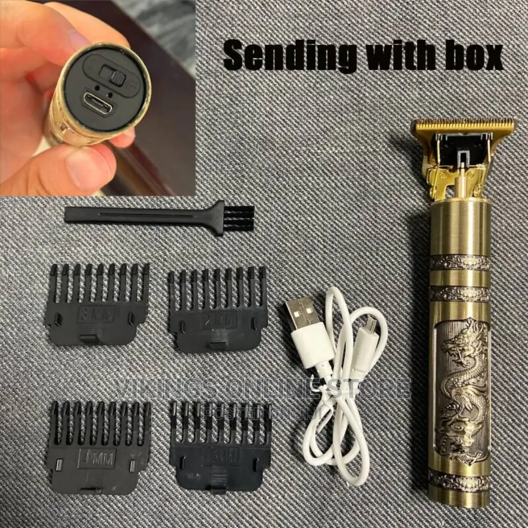 Dragon Monster Rechargeable Metal Hair Clipper Gold