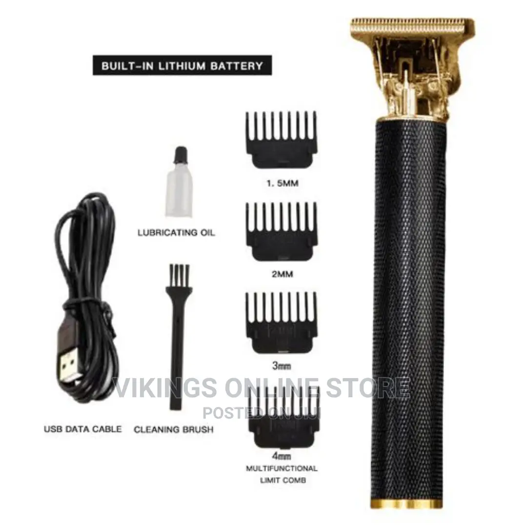 Black Grid USB Rechargeable Electric Hair Clipper