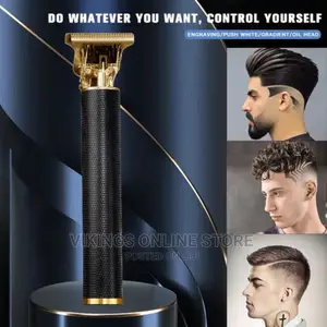 Black Grid USB Rechargeable Electric Hair Clipper