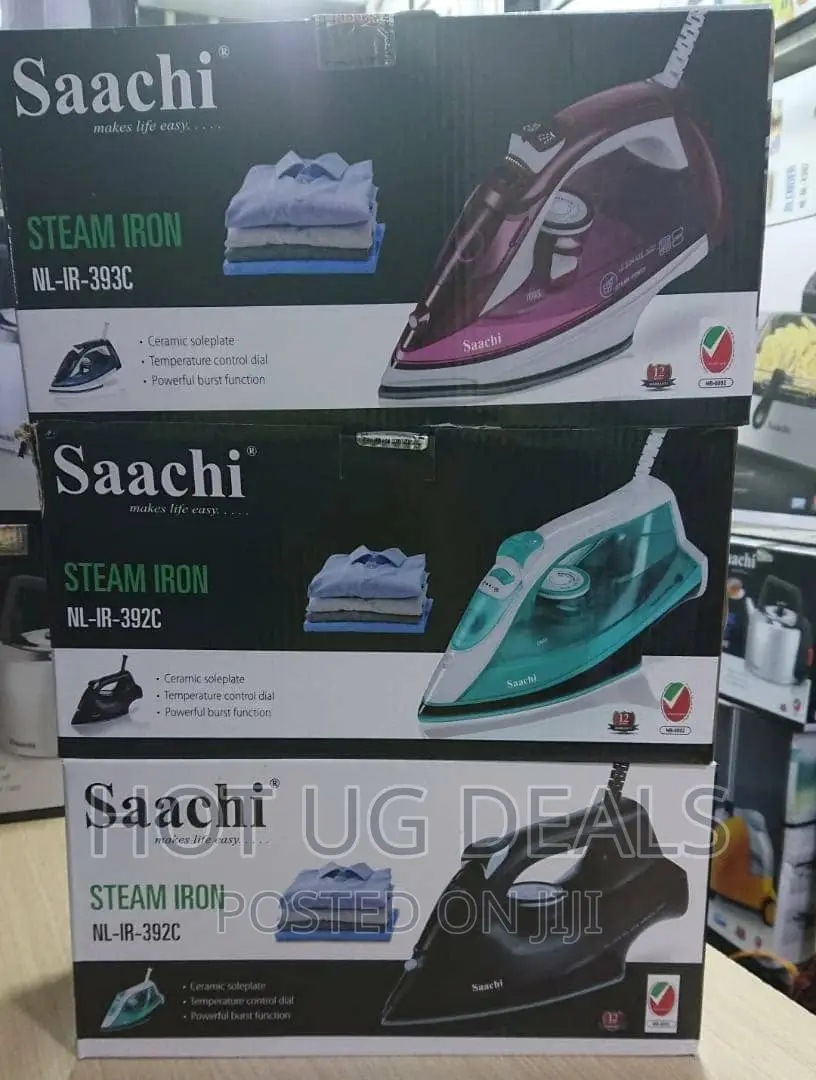 Saachi Steam Iron _ Blue/ Black/Maroon