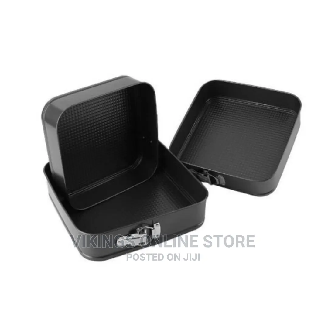3pcs Square Cake Mould Non-Stick Bakeware Set Bread Pan