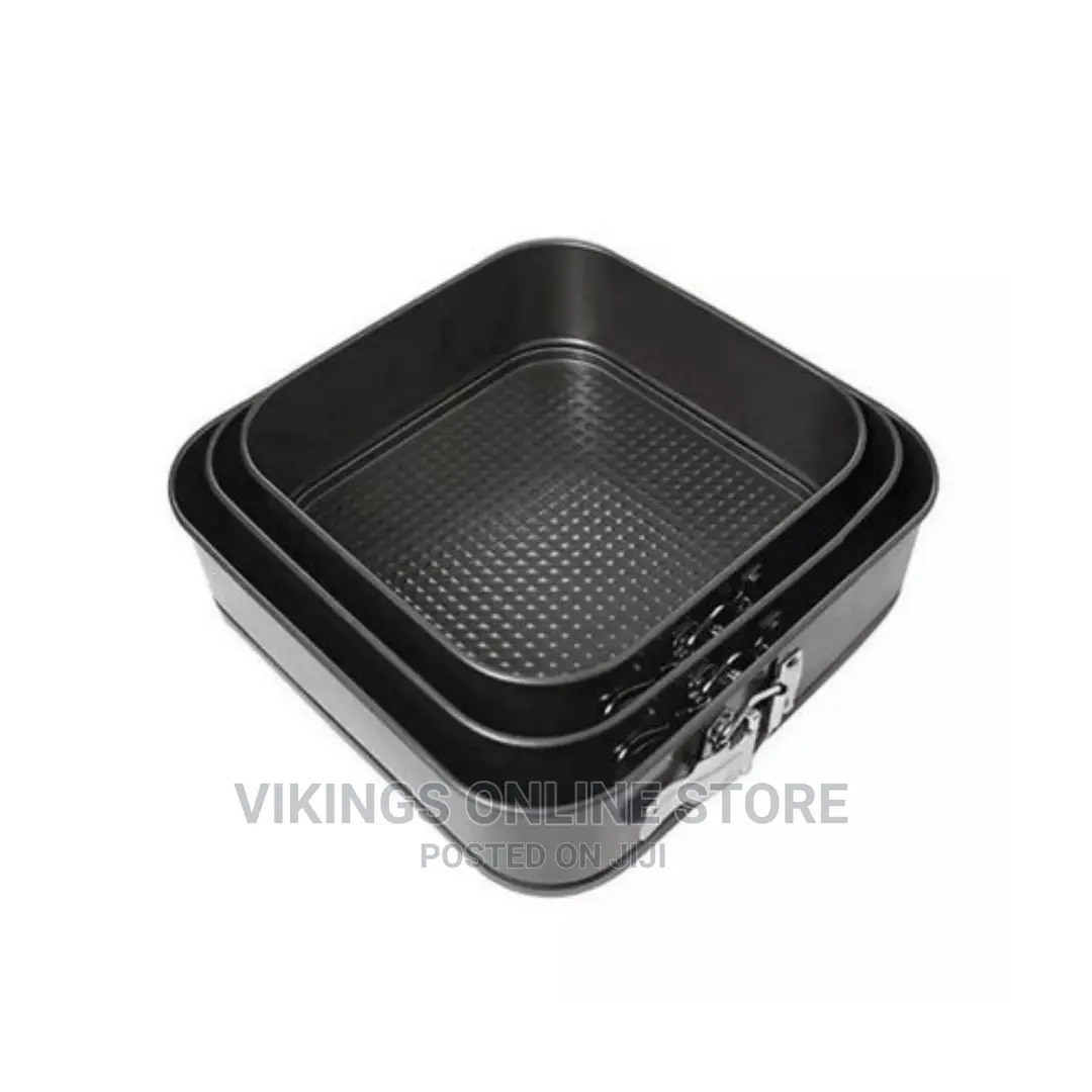 3pcs Square Cake Mould Non-Stick Bakeware Set Bread Pan