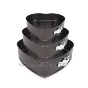 3pcs Heart-Shaped Cake Mould Non Stick Bakeware Set -