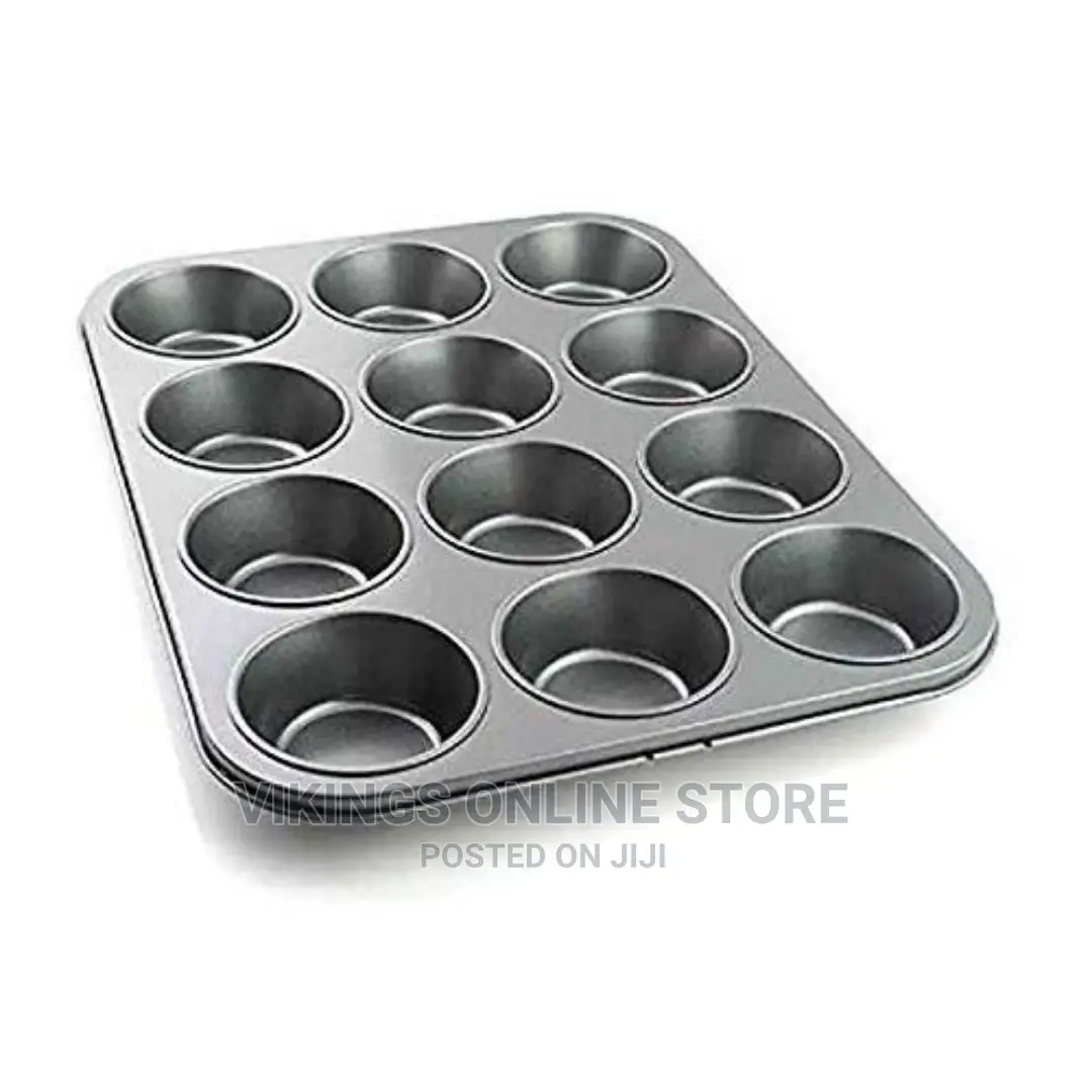 12-Hole Long Life,Cupcake Baking Tray /Oven Tray Pan